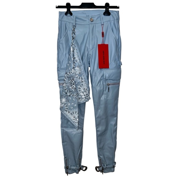 Guapi Other - Guapi Pants Mens 28 Faux Leather Limited Edition Cargo Buckle Western NWT